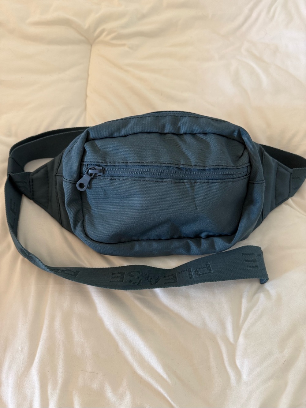 girlfriend collective Slate Blue Crossbody Belt / Waist Bag